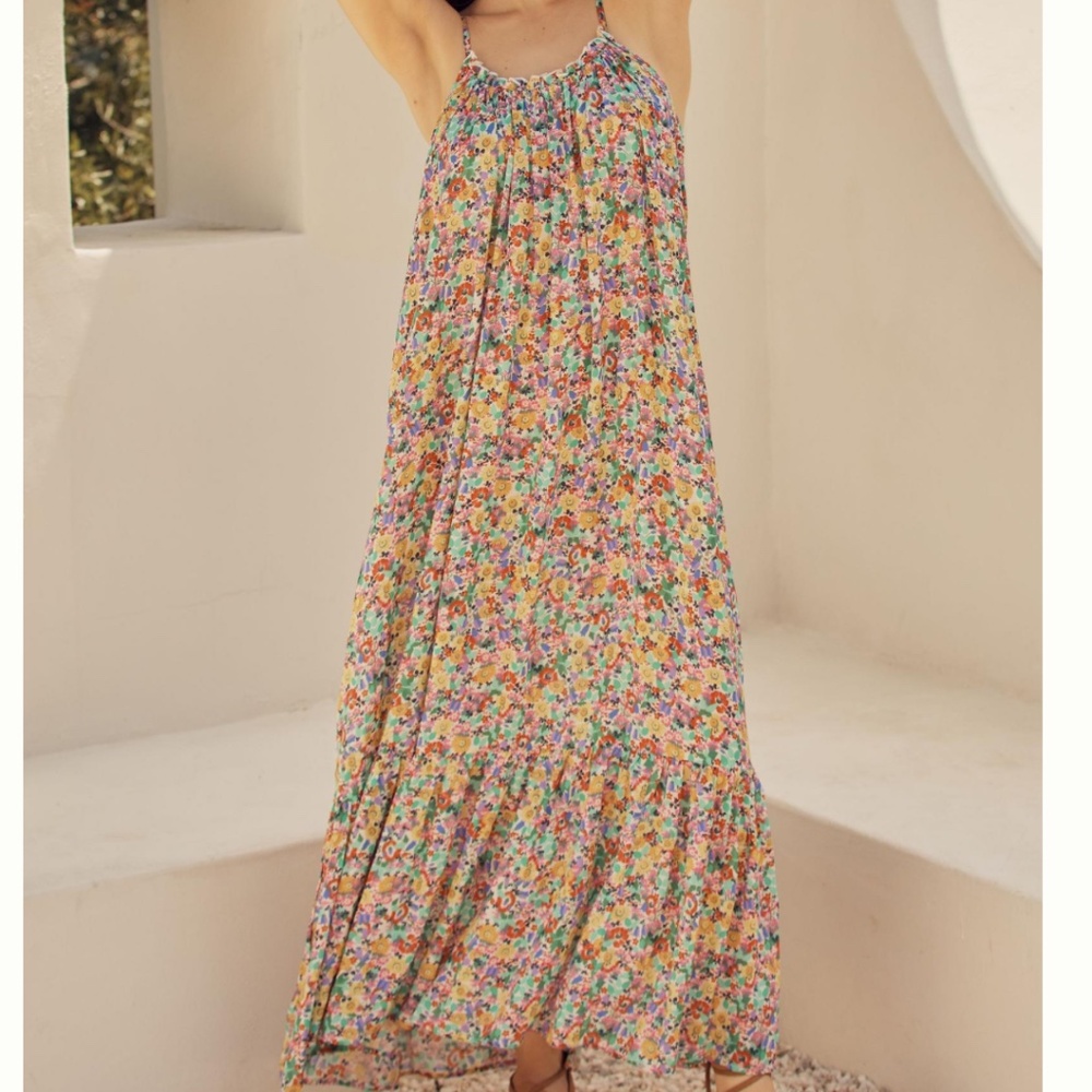 NWT The Malika Printed Maxi Dress SIZE SP